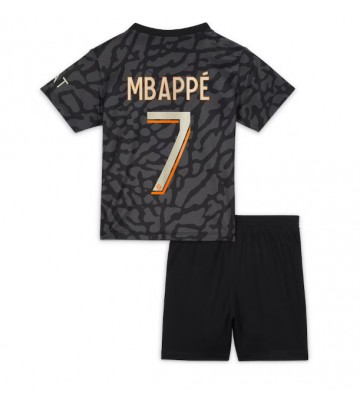 Paris Saint-Germain Kylian Mbappe #7 Replika Babytøj Tredje sæt Børn 2023-24 Kortærmet (+ Korte bukser)